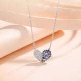 ICAHKYNL080 CZ Necklaces Heart Shape Shine 3A Zircon Necklaces