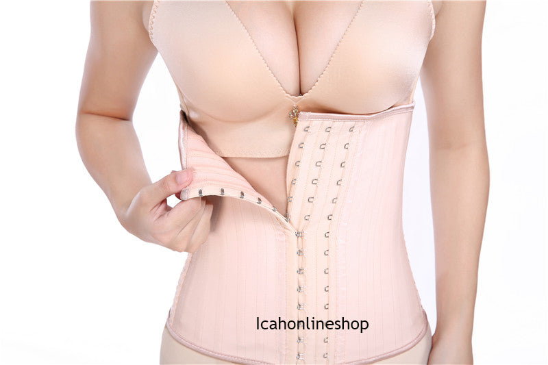 Find Cheap, Fashionable and Slimming waist trainer corset steel boned latex  