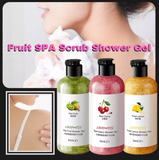 Images Fruit Extract Bath Scrub Perfume Body Wash SPA Shower Exfoliate Cream Men Women 300ml