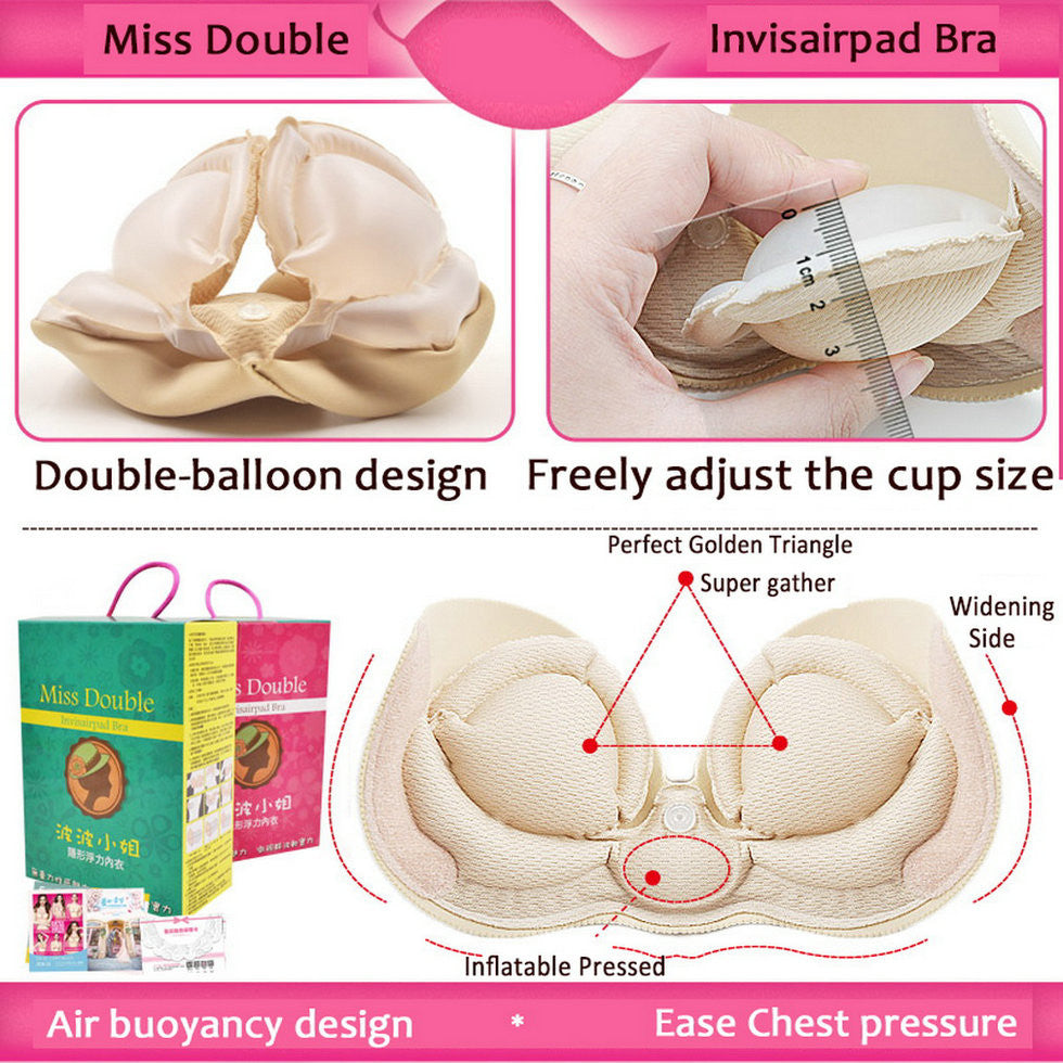 Miss Double Party Invisairpad Bra with Inflatable Air Pump Cups Bra 001